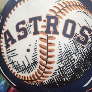 Astros Themed Baseball Pillow